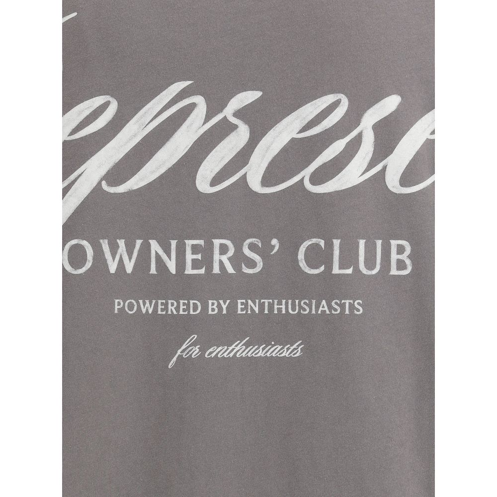 Represent Gray Cotton Sweatshirt featuring bold monogram print on soft cotton fabric with minimalist style, Autumn Winter 25.
