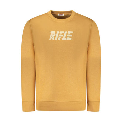 Rifle Brown Cotton Men Sweater with bold crew neck and iconic logo