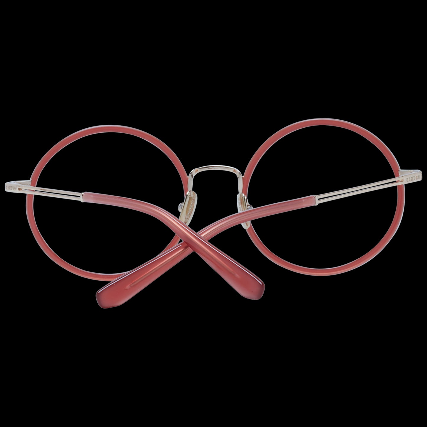 Lady's eyeglasses SANDRO MOD. SD2033 51202 with round red frames and gold details.