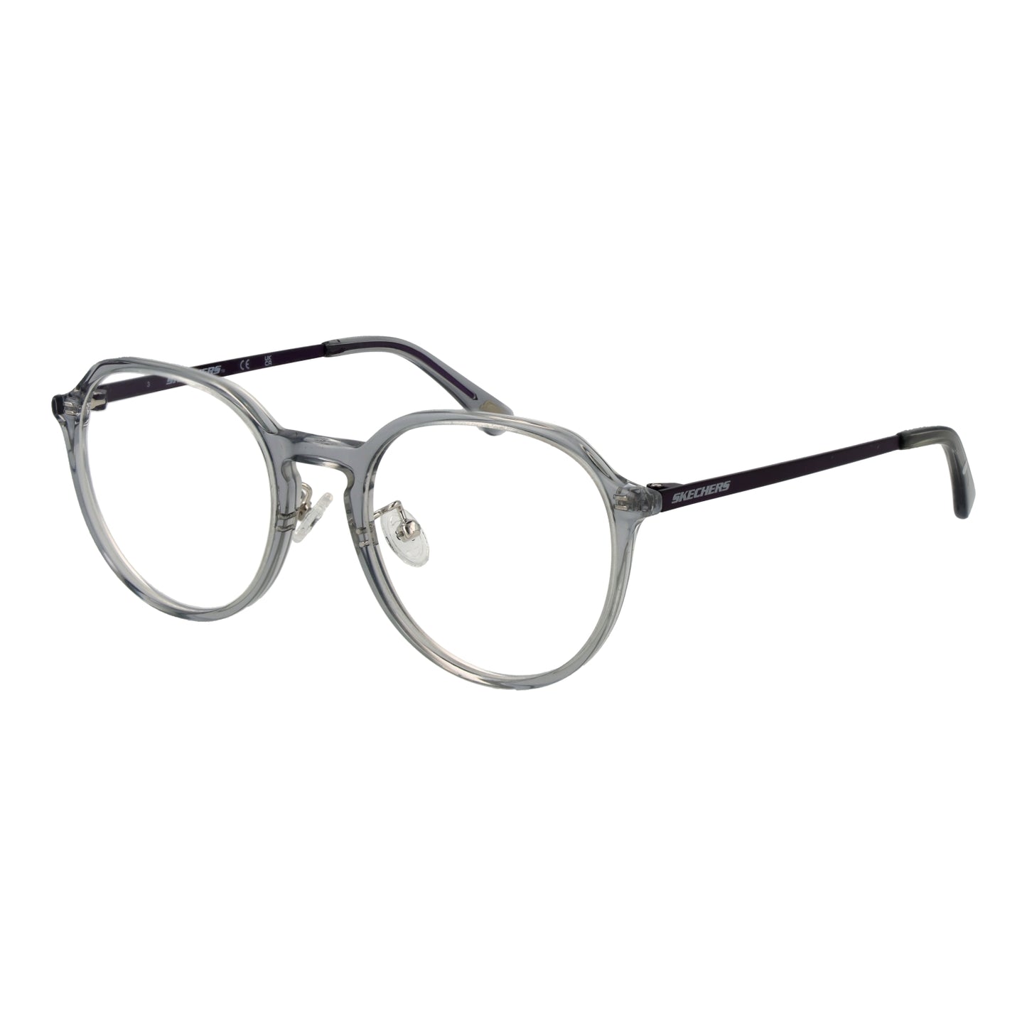 Clear round eyeglasses with thin frames