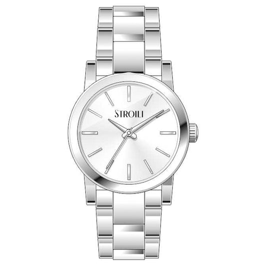 Elegant silver watch from STROILI Mod. 1698373 collection with sleek design and stainless steel bracelet.