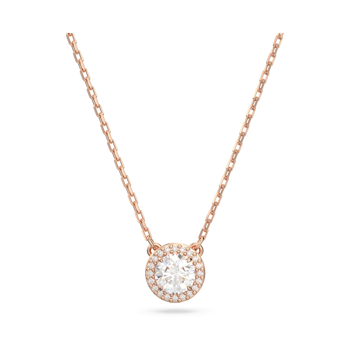 Swarovski pendant necklace, rose gold with crystal design, SWAROVSKI JEWELS JEWELRY Mod. 5636272, elegant and sparkling accessory