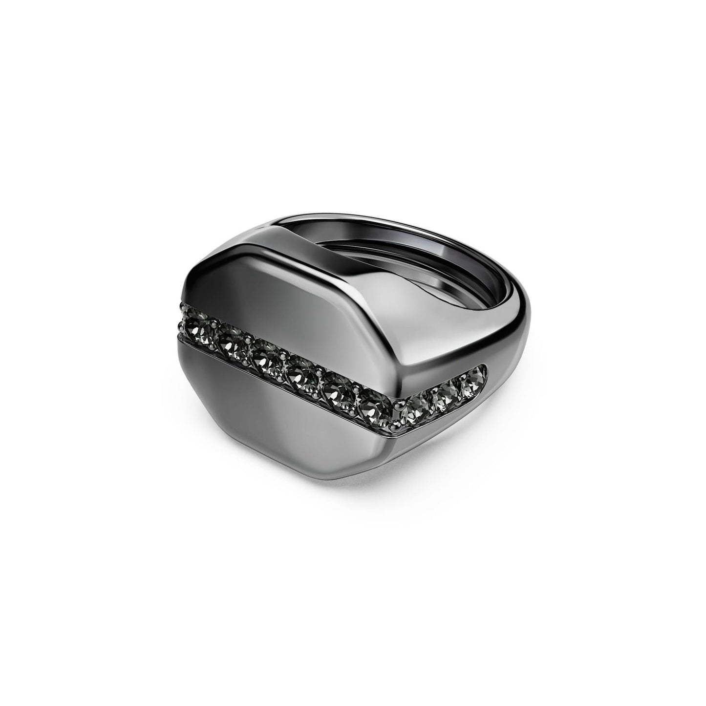 Sterling silver ring from SWAROVSKI JEWELS JEWELRY Mod. 5732868 collection, featuring row of sparkling accents.