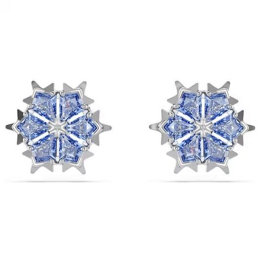 SWAROVSKI JEWELS JEWELRY Mod. 5734242 silver and blue star-shaped earrings