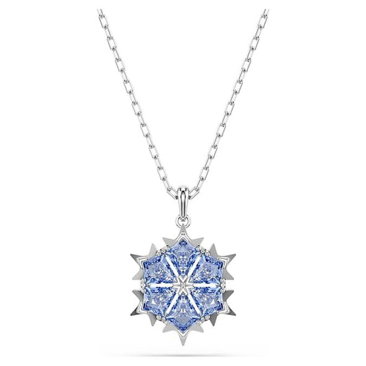 SWAROVSKI JEWELS JEWELRY Mod. 5735399 pendant necklace with blue crystal star design on silver chain