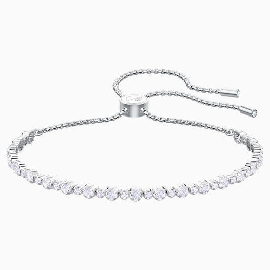 SWAROVSKI Mod. 5465384 silver bracelet with quartz analog movement and plastic dial, water-resistant, lady's jewelry.