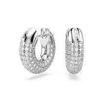 SWAROVSKI Mod. 5618306 silver 925 earrings with quartz analog movement, water-resistant up to 5 ATM, for ladies in an official box.
