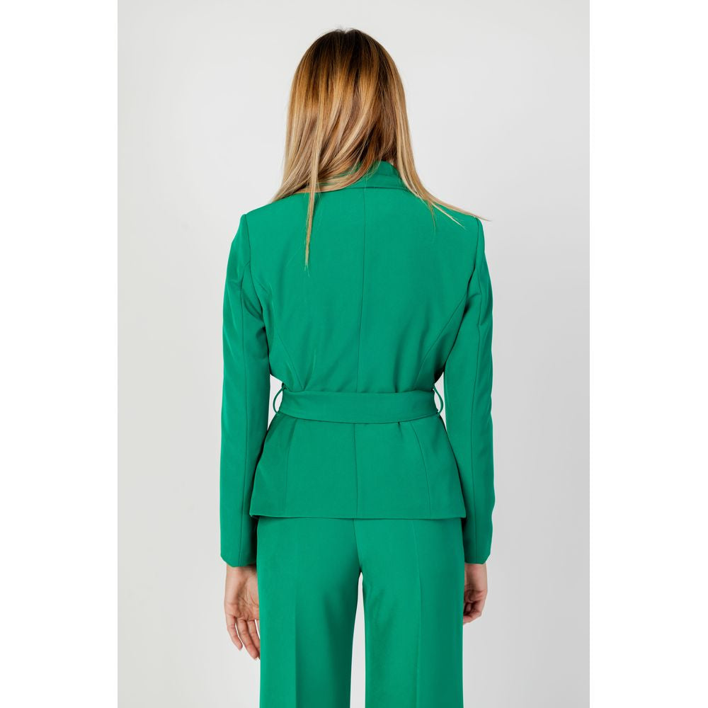Sandro Ferrone Green Polyester Blazer