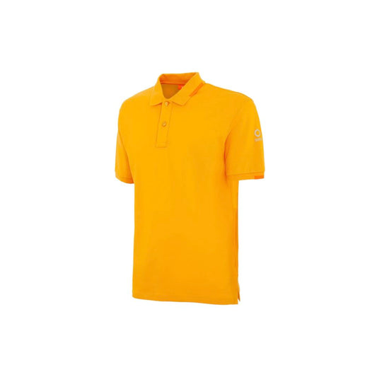 Suns Orange Cotton Polo Shirt with ribbed collar and button closure, logo on left sleeve.