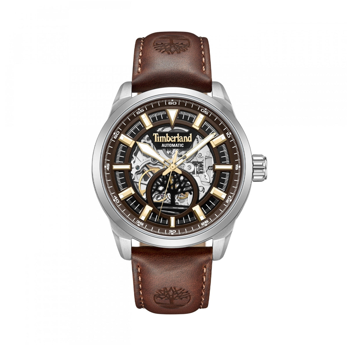 Alt Tag: TIMBERLAND WATCHES Mod. TDWGE0055203 with brown leather strap