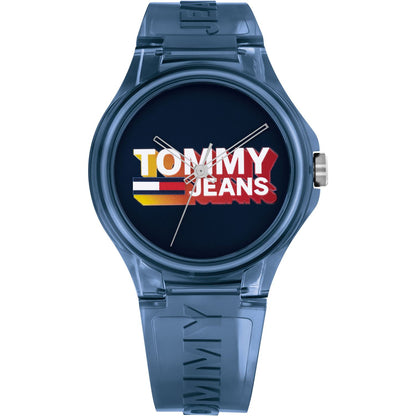 TOMMY HILFIGER Mod. 1720028 unisex quartz watch, multifunctional with mineral dial, featuring official blue bracelet packaging.