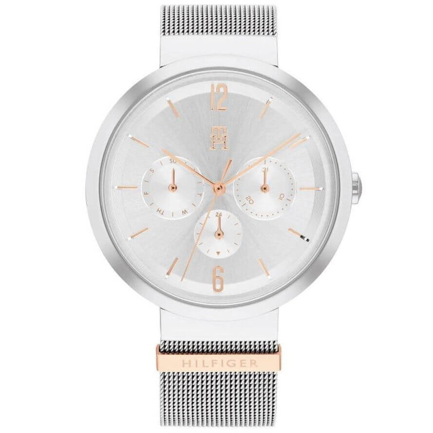 TOMMY HILFIGER Mod. 1782537 lady's quartz analog watch, 40mm case, mineral dial, 3 ATM water resistant, with official packaging.