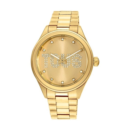 Gold TOUS WATCHES Mod. 200351112 with crystal accents and bracelet strap