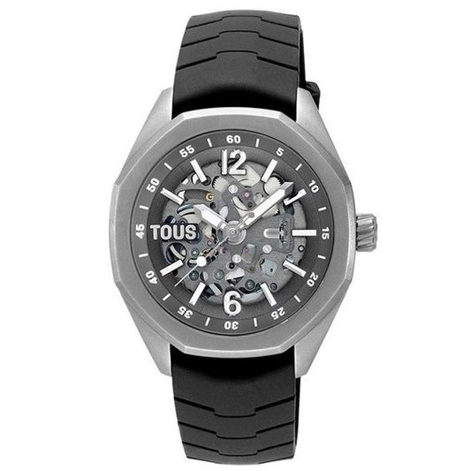 TOUS WATCHES Mod. 3000138500 featuring a sleek analog display and black rubber strap.
