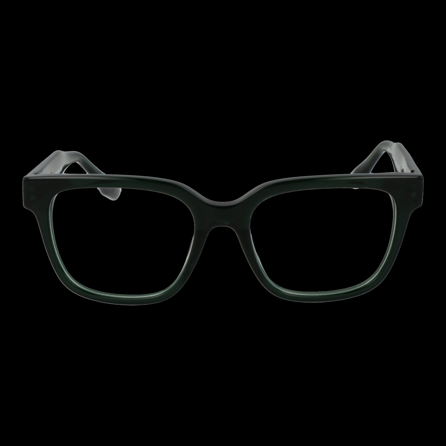 TRUSSARDI MOD. TSM6050 52T01 gent's eyewear showing front view of black frame glasses on a black background