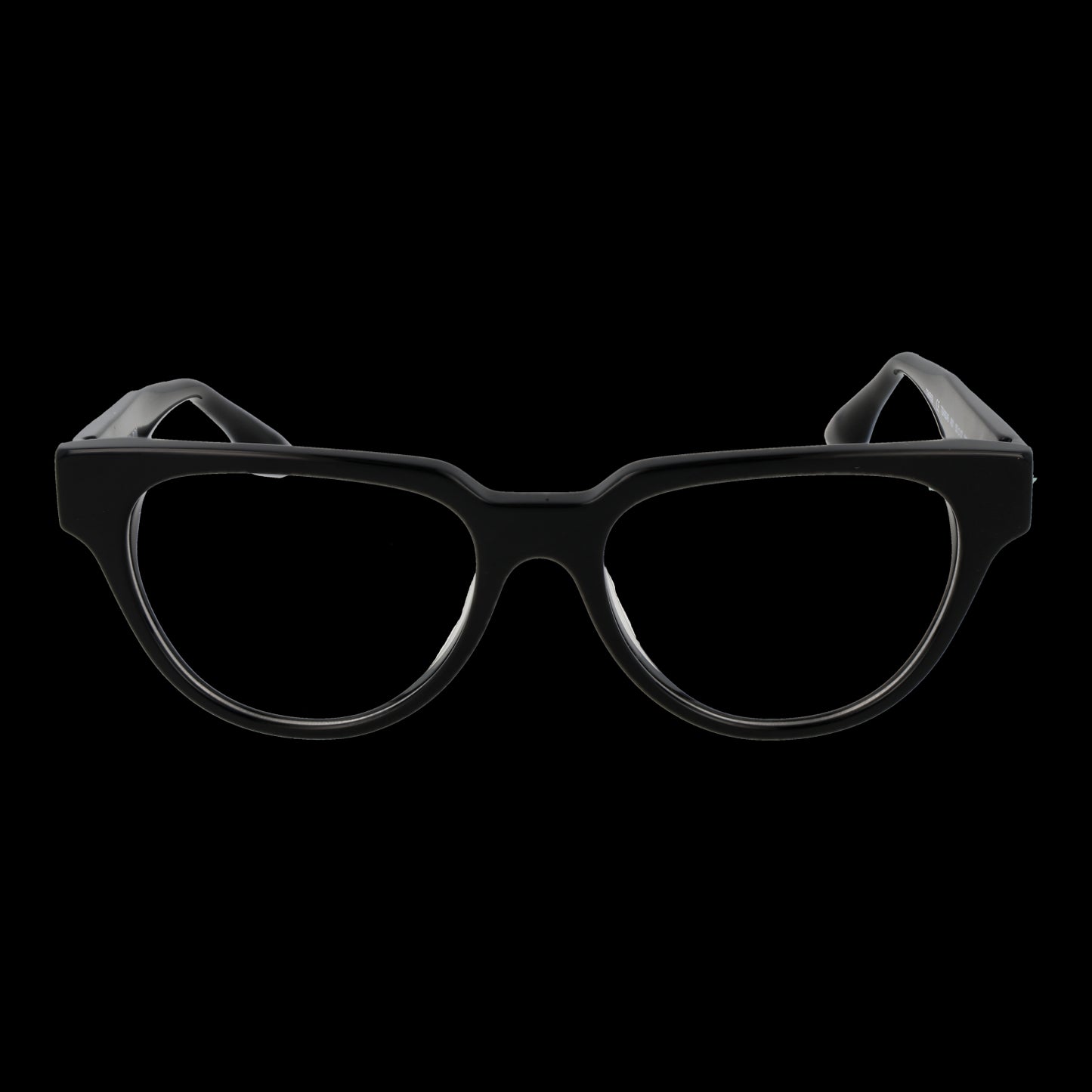 TRUSSARDI MOD. TSW6046 53A01 black eyeglasses for ladies displayed against a black background