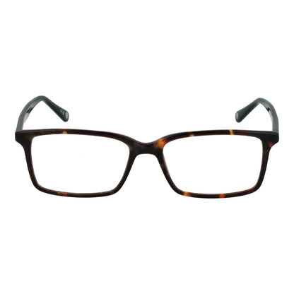 Ted Baker Brown Plastic Glasses (Frames) for men, full-rim rectangular style with a frame width of 135mm, in brown plastic material.