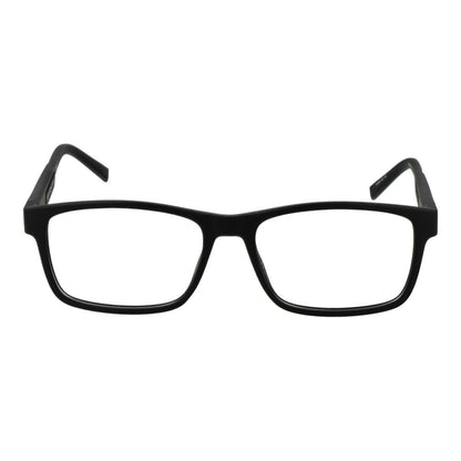 Tommy Hilfiger Black Polyamide Glasses (Frames) in rectangle full-rim style with demo plastic lenses, size 54-16-145 for men.