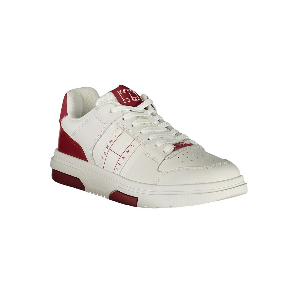 Tommy Hilfiger Red Leather Men Sneaker