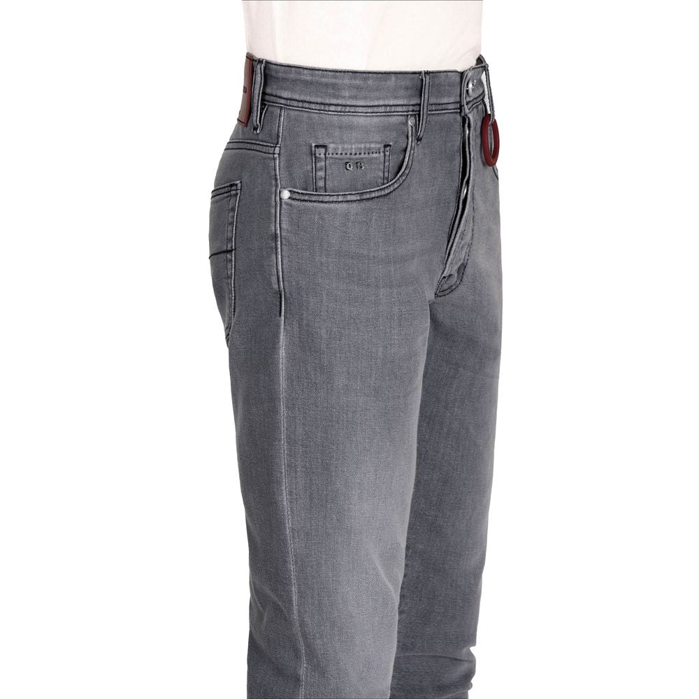 Tramarossa Gray Cotton Men Jeans