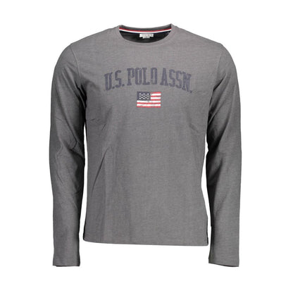 U.S. POLO ASSN. Brown Cotton Men T-Shirt with long sleeves and iconic logo