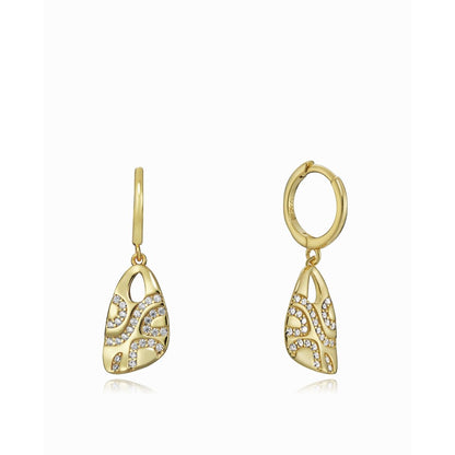 Gold earrings featuring intricate design, part of VICEROY JEWELS Mod. 13035E100-36 collection, ideal for ladies, crafted in silver 925°.