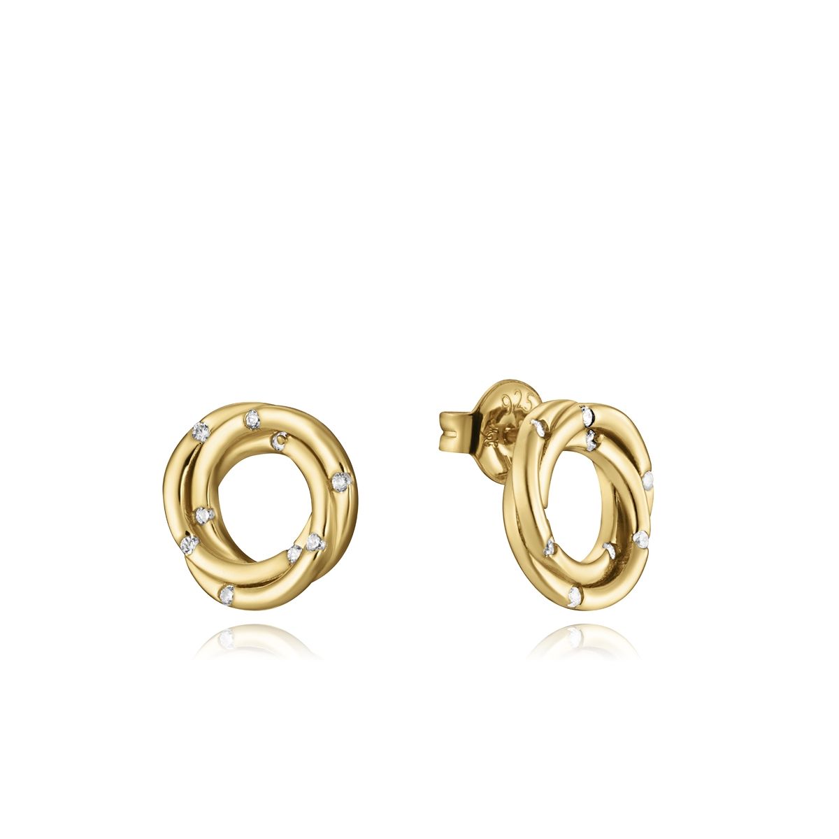 Gold earrings with embedded diamonds, product model VICEROY JEWELS Mod. 13067E100-30, for ladies, in silver 925° material.