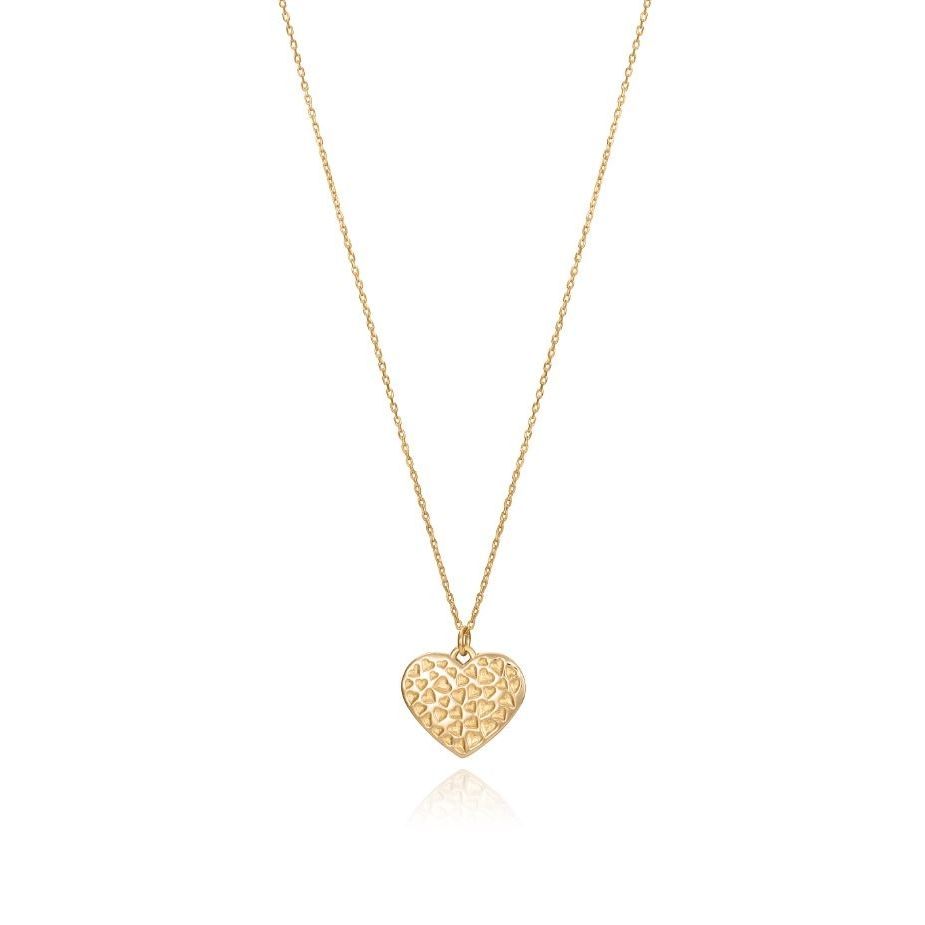 Elegant heart-shaped gold necklace from VICEROY JEWELS Mod. 13119C100-09 for ladies, crafted in Silver 925°, accessorize with style.