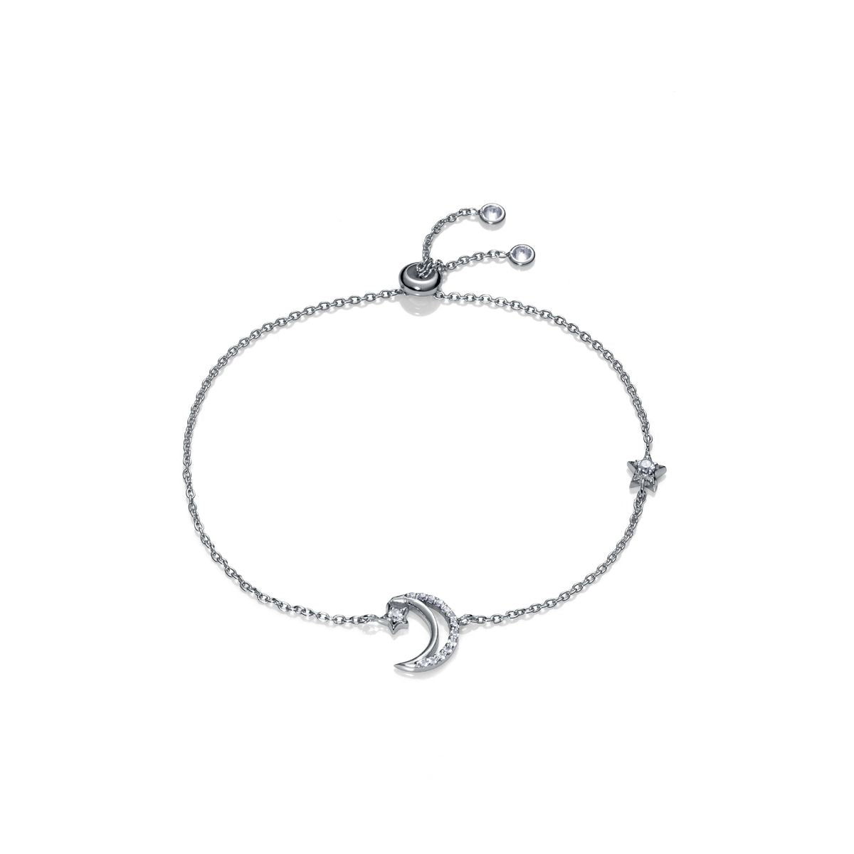 VICEROY JEWELS Mod. 4123P000-38 silver bracelet with moon and star charms, quartz analog, water resistant up to 5 ATM.