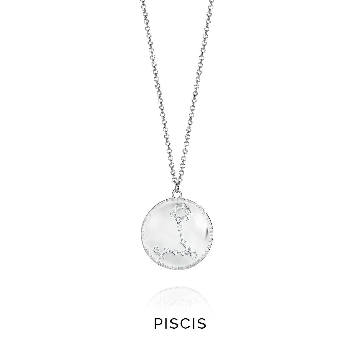 Silver necklace with Pisces constellation pendant from VICEROY JEWELS Mod. 61014C000-38P for women. Ideal gift choice.