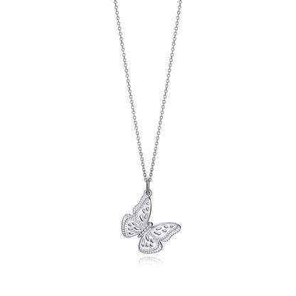 VICEROY JEWELS Mod. 61071C000-00 Silver 925° necklace with butterfly pendant for ladies, quartz analog, water-resistant 5 ATM, in box.