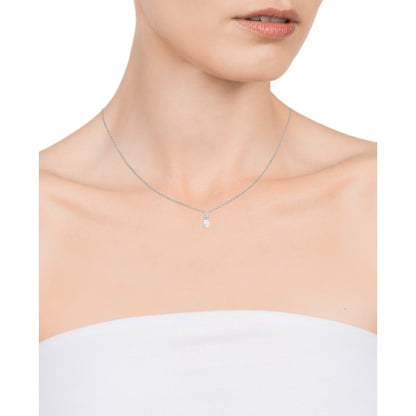 VICEROY JEWELS Mod. 71041C000-38 necklace on woman's neck, silver 925°, quartz movement, elegant jewelry in official packaging.