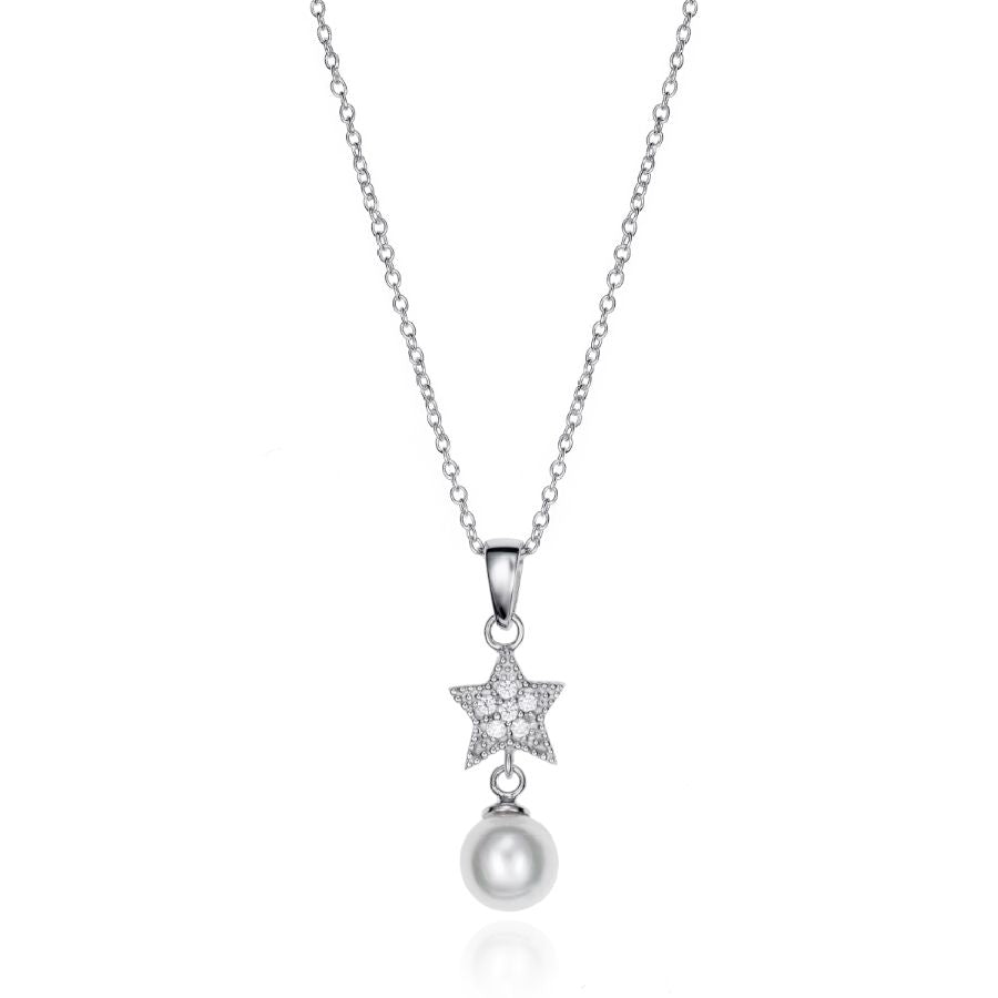 VICEROY JEWELS Mod. 71046C000-68 silver necklace with star pendant, quartz movement, calendar function, in official box for ladies.