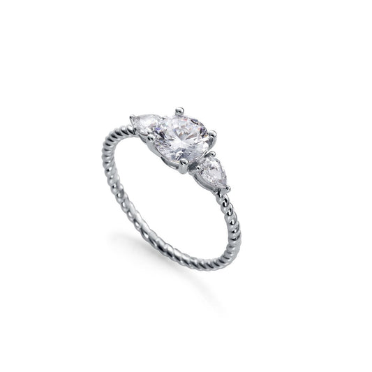 VICEROY JEWELS Mod. 7132A016-38 lady's silver ring with quartz analog movement and mineral dial in official box, 3 ATM water resistant.