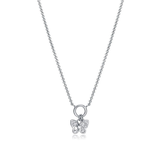 VICEROY JEWELS Mod. 85023C000-38 lady's necklace, silver 925°, butterfly pendant, quartz analog, 5 ATM water resistance in official box
