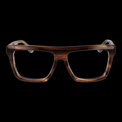 VICTORIA BECKHAM MOD. VB2678 54228 women's eyewear in brown tone, front view against a black background. Sophisticated lady's glasses.