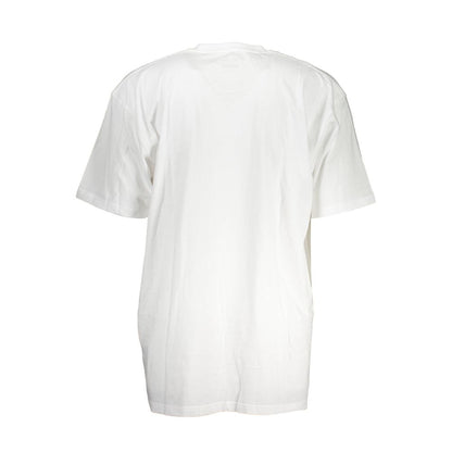Back view of Vans White Cotton Men T-Shirt showing soft cotton fabric and classic crew neck design.