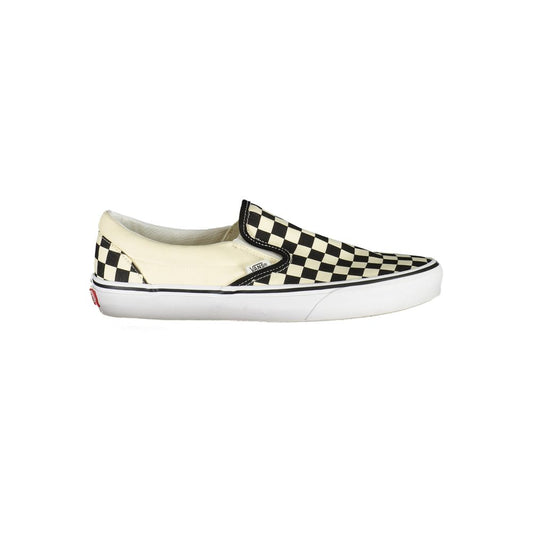 Vans White Polyester Women Sneaker with chic checkered pattern and contrasting details for a stylish streetwear look.