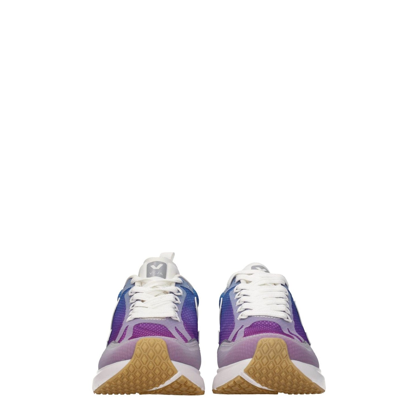 Veja Multicolor Fabric Athletic Sneakers with lace-up closure and rubber sole, featuring logos on front and side. Sporty Glam style with round toe.