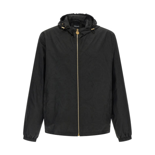 Versace Black Nylon Shell Jacket