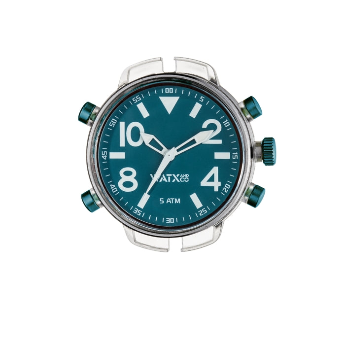 WATX&COLORS WATCHES Mod. RWA3740 with teal dial and white numerals, stylish and modern accessory for daily wear.