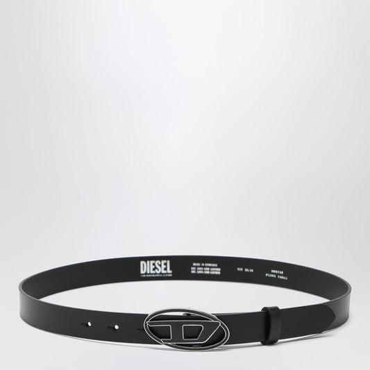Diesel Black leather belt with Oval D buckle X09716P1245/Q_DIESE-T8013_300