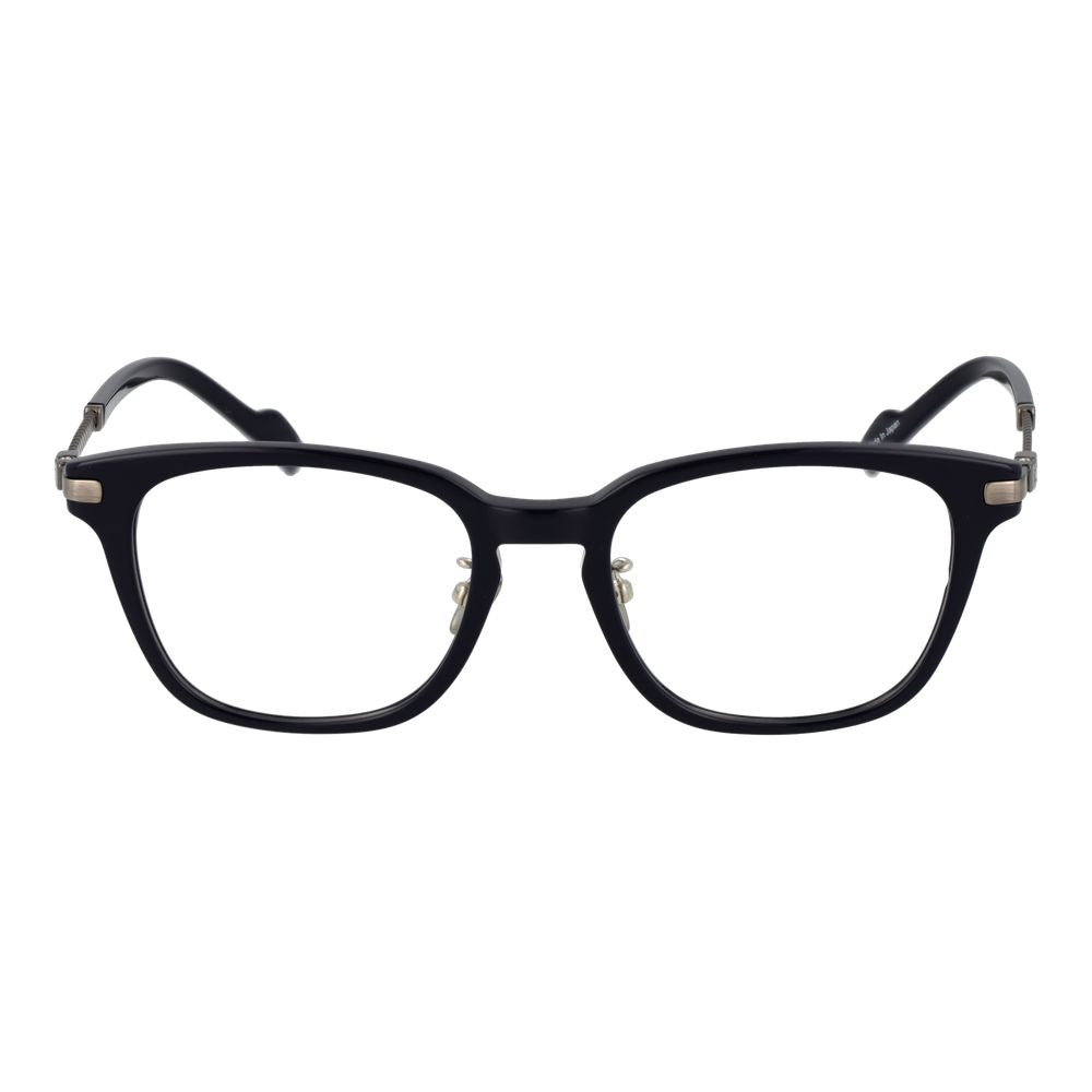 Yohji Yamamoto Blue Metal & Plastic Glasses (Frames) in full-rim rectangle style with demo plastic lenses for unisex.