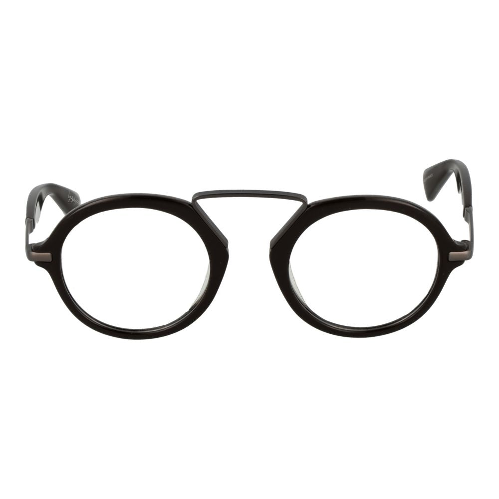 Yohji Yamamoto Brown Plastic Glasses (Frames), round shape, full-rim, for men with brown plastic frame, size 49-23-140.