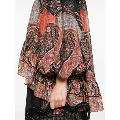 Zimmermann Rhiannon Ruffle Blouse with Puff Sleeves